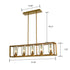 Modern Brushed Gold Chandelier for Kitchen Island
